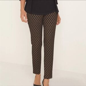 Chico's So Slimming Juliet Embossed Pants - Brown and Black